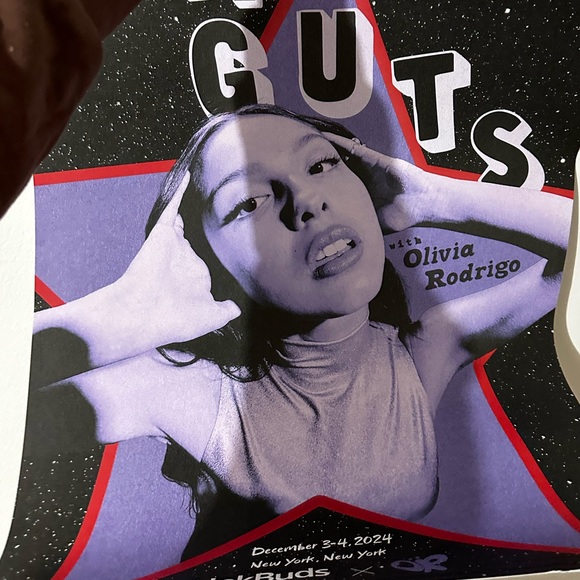 Olivia Rodrigo Spill Ur Guts Poster x Linkbuds - Picture 2 of 3